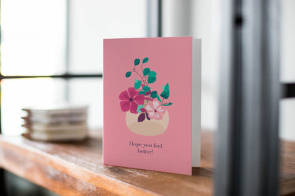 Feel Better Greeting Card - Get Well Soon Greeting Card.