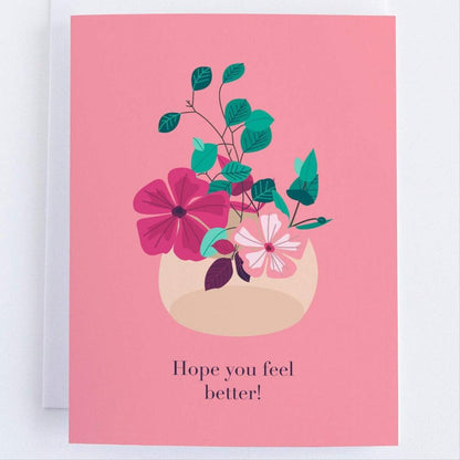 Feel Better Greeting Card - Get Well Soon Greeting Card.