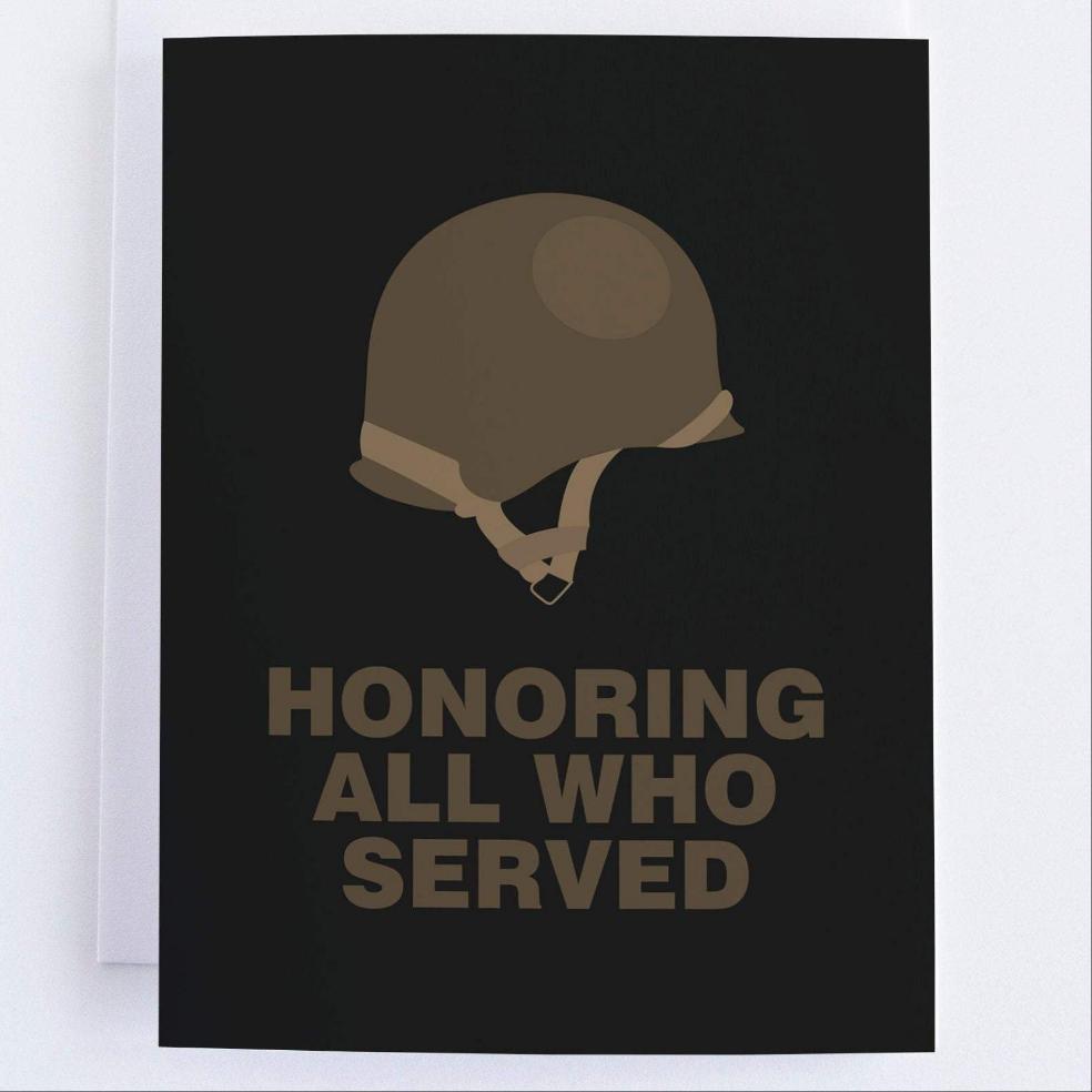 Honoring All Who Served - Veterans Day Greeting Card.