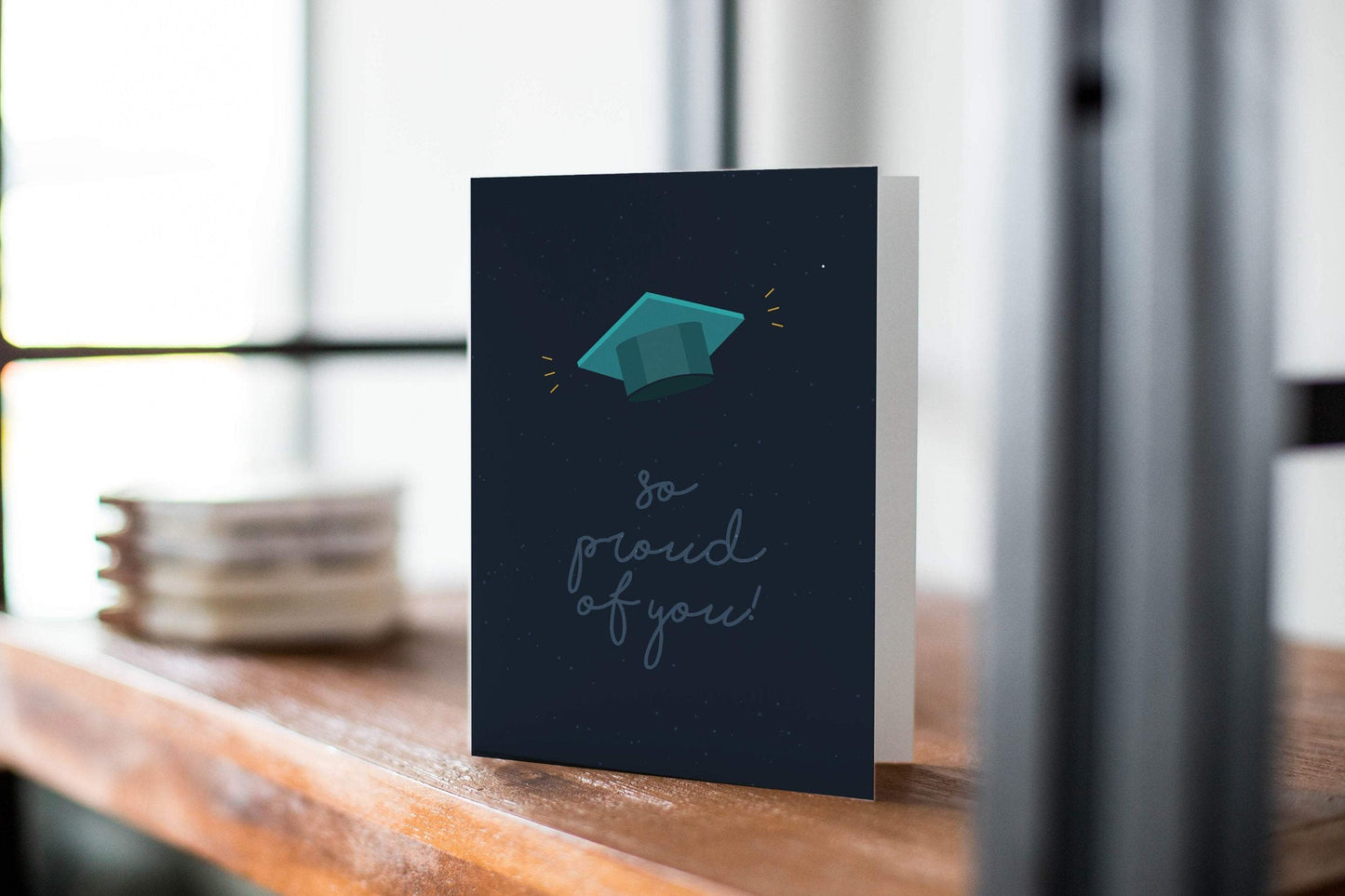 Proud of You! Graduation Congratulations Greeting Card.