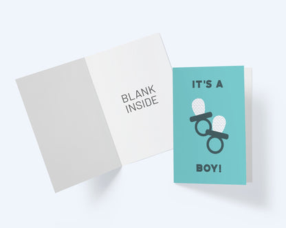 It's a Boy! New Baby - Baby Shower Greeting Card.