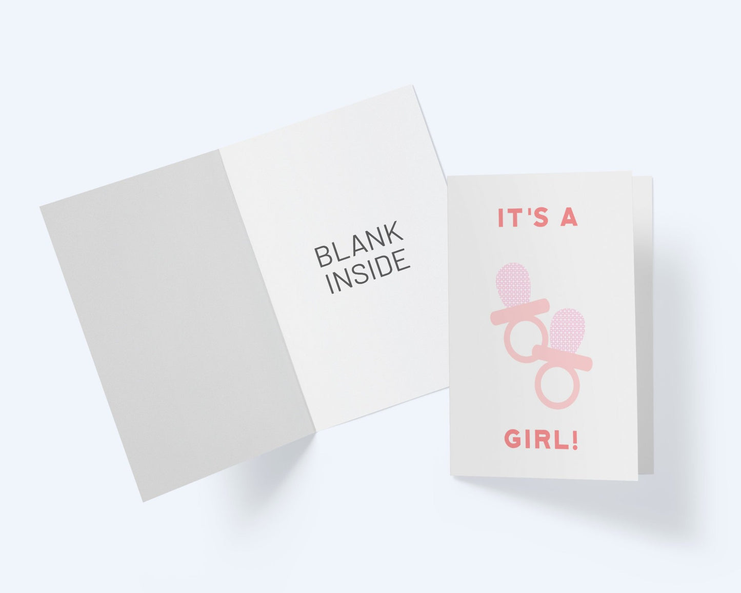 It's a Girl! New Baby Congratulations Greeting Card.