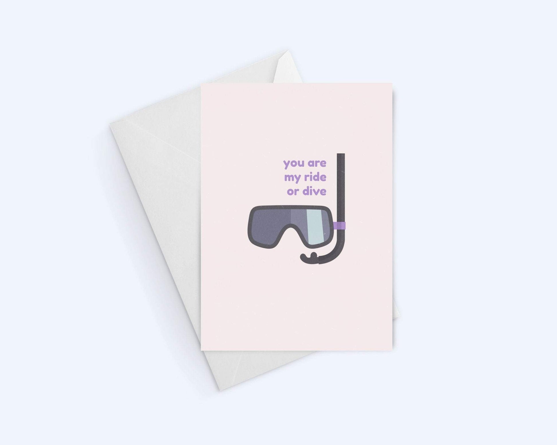 Ride or Dive Greeting Card - Scuba Romance Greeting Card.