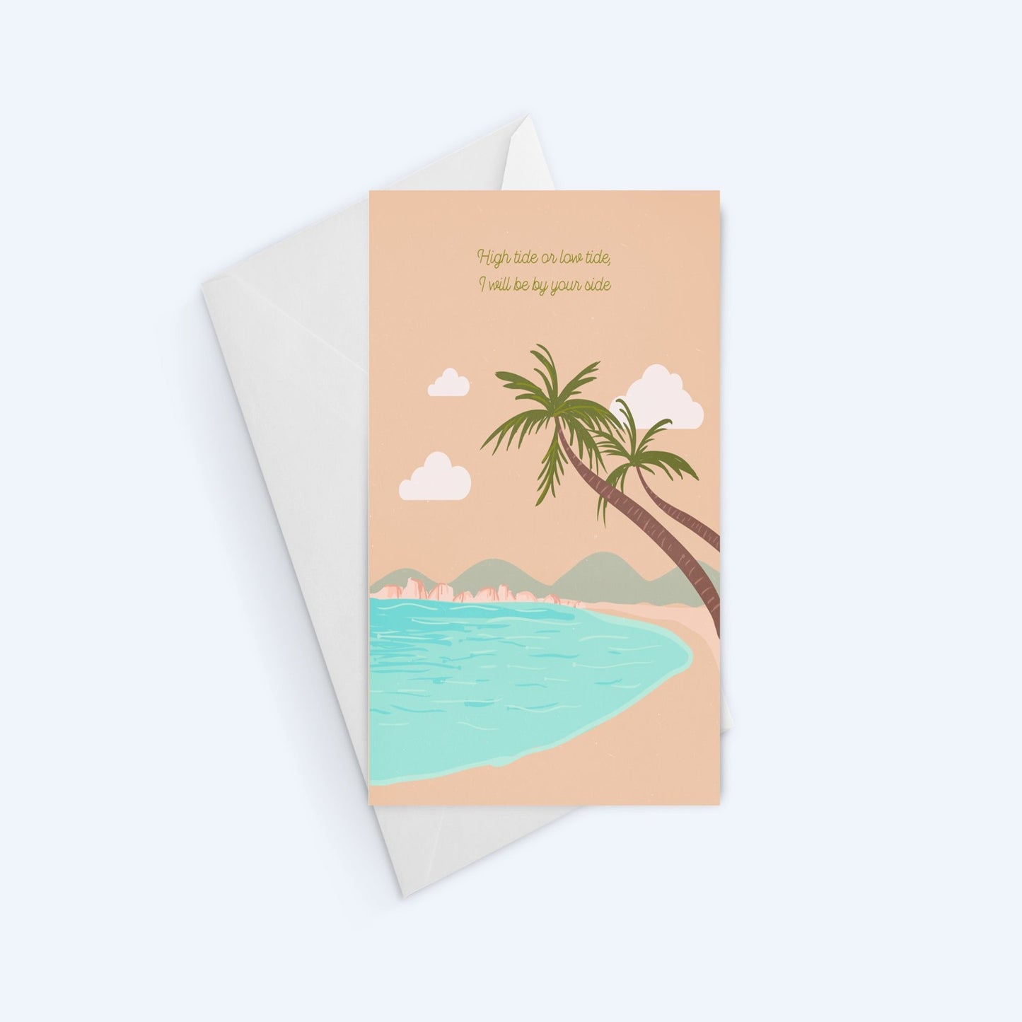 By Your Side - Love And Romance On The Beach Greeting Card. - Anniversary Card.