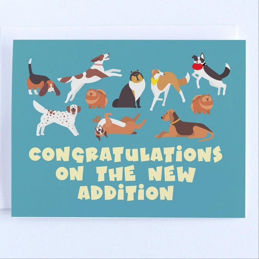 New Pet -Fur Baby - Dog Lover Congratulations Card.