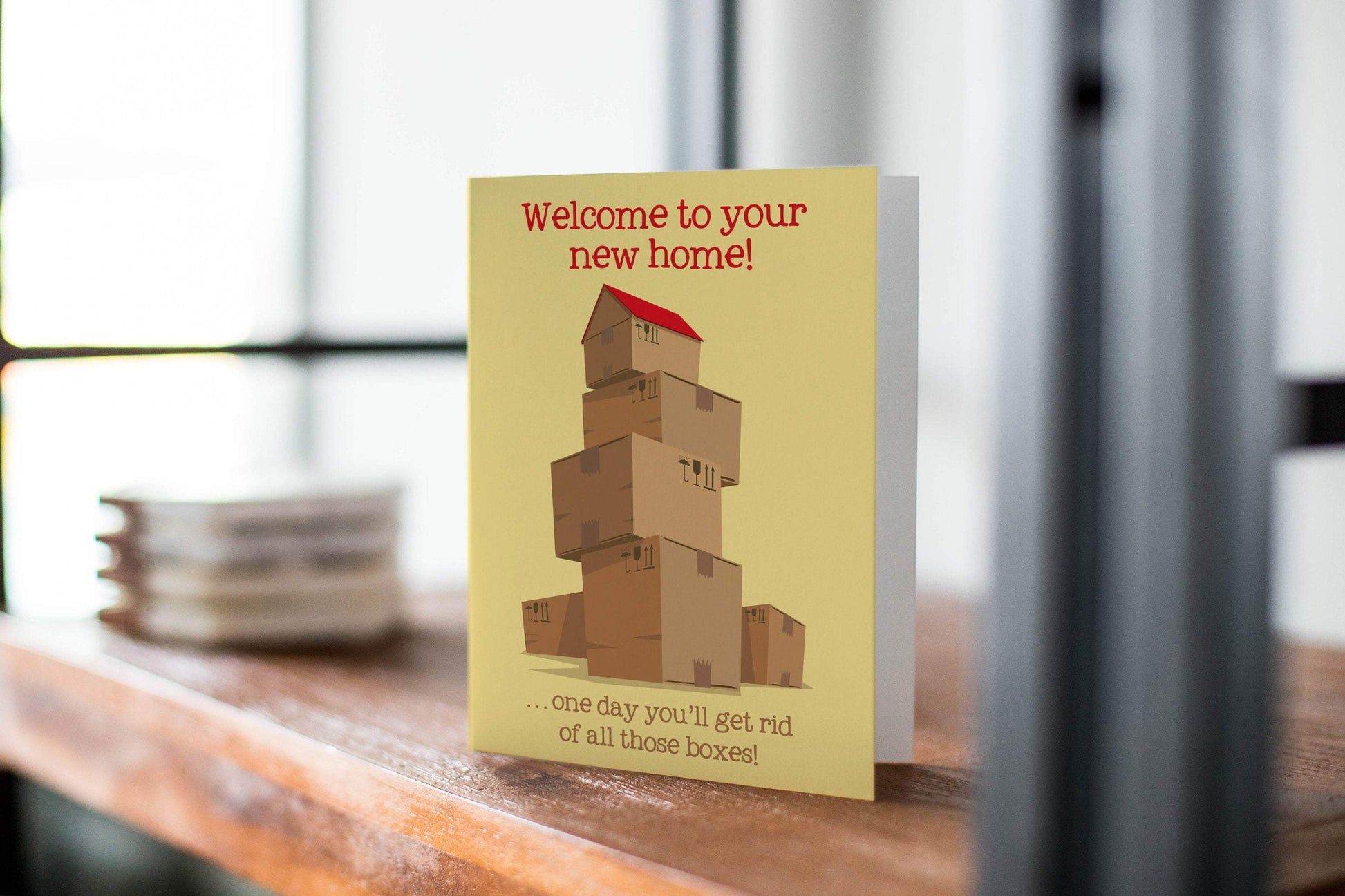 Welcome To Your New Home Card! Congratulations Greeting Card.