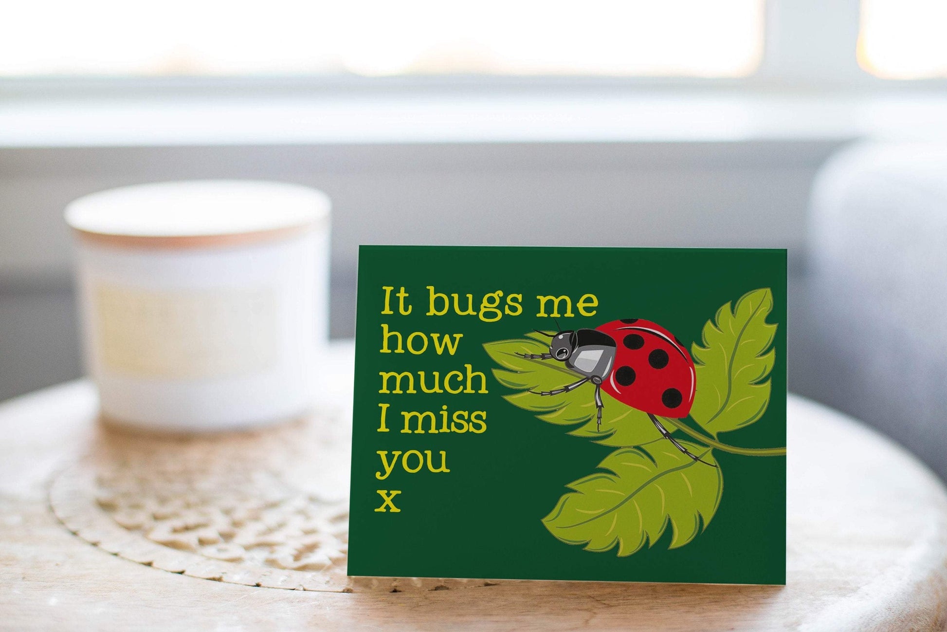 I Miss You - Ladybug Thinking Of You Greeting Card.