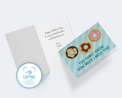 You Donut How Much, I miss you! Donut Thinking Of You Card..