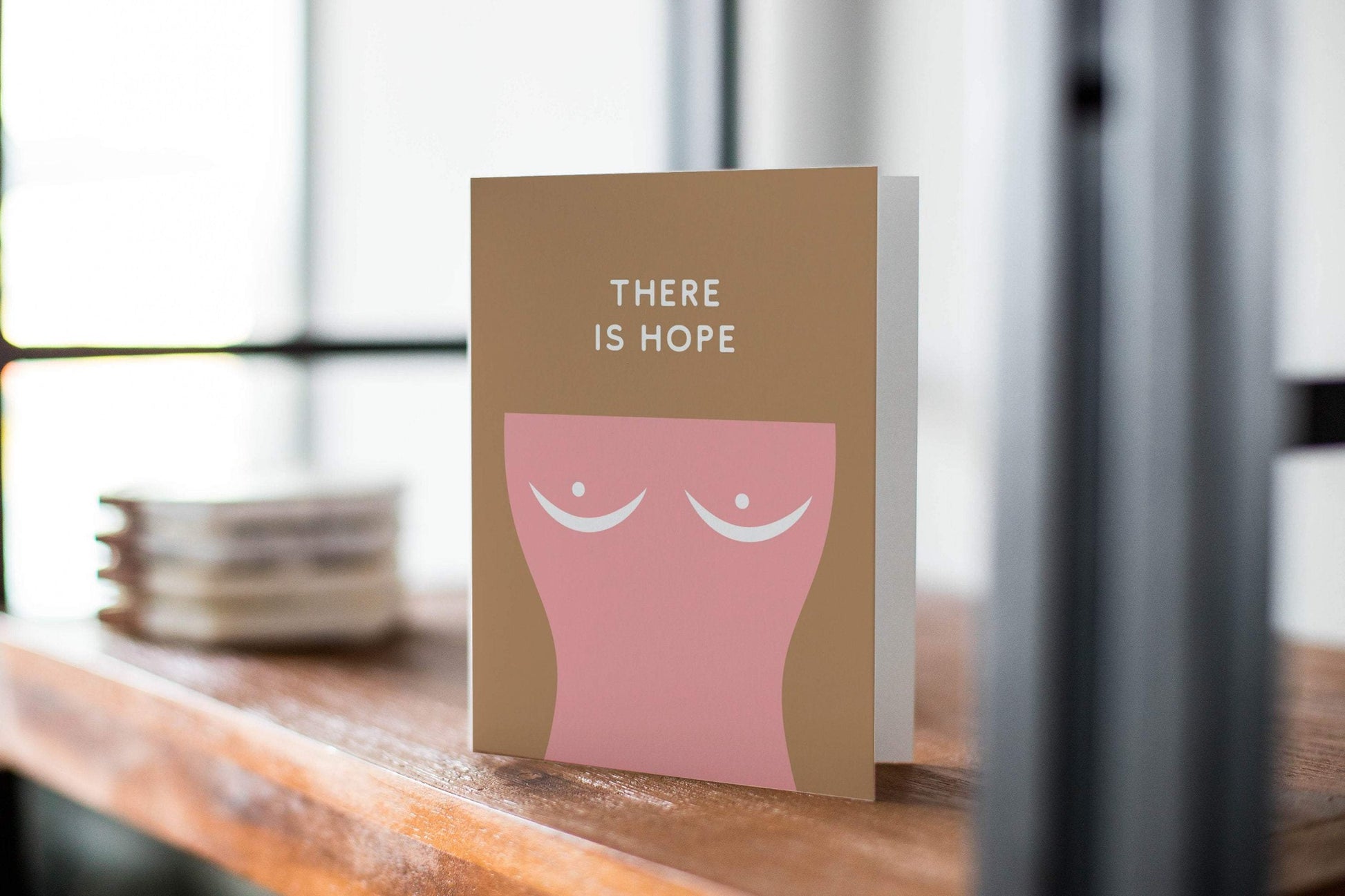 There Is Hope: Cancer Awareness Greeting Card.