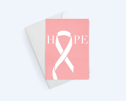 Hope - Breast Cancer Awareness Greeting Card - Thinking Of You.