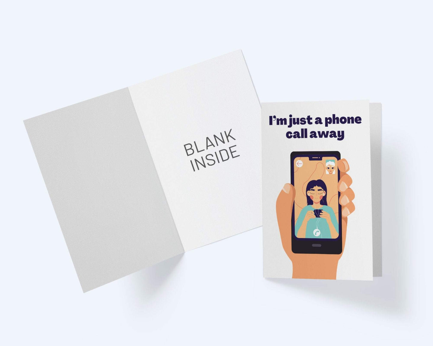 I'm Just A Phone Call Away - Thinking Of You Greeting Card - Sympathy Card.