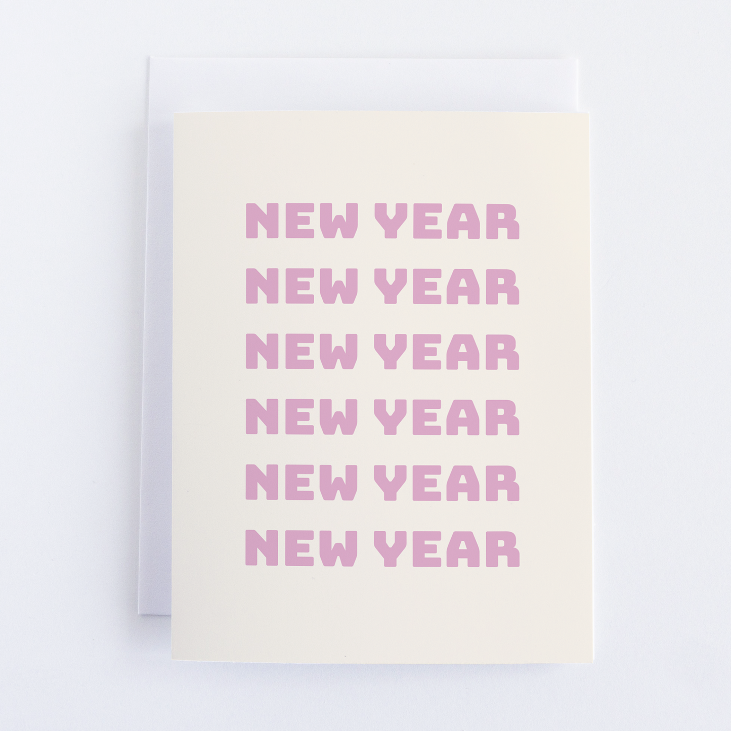 New Year Greeting Card, Note Card For New Year's Day.