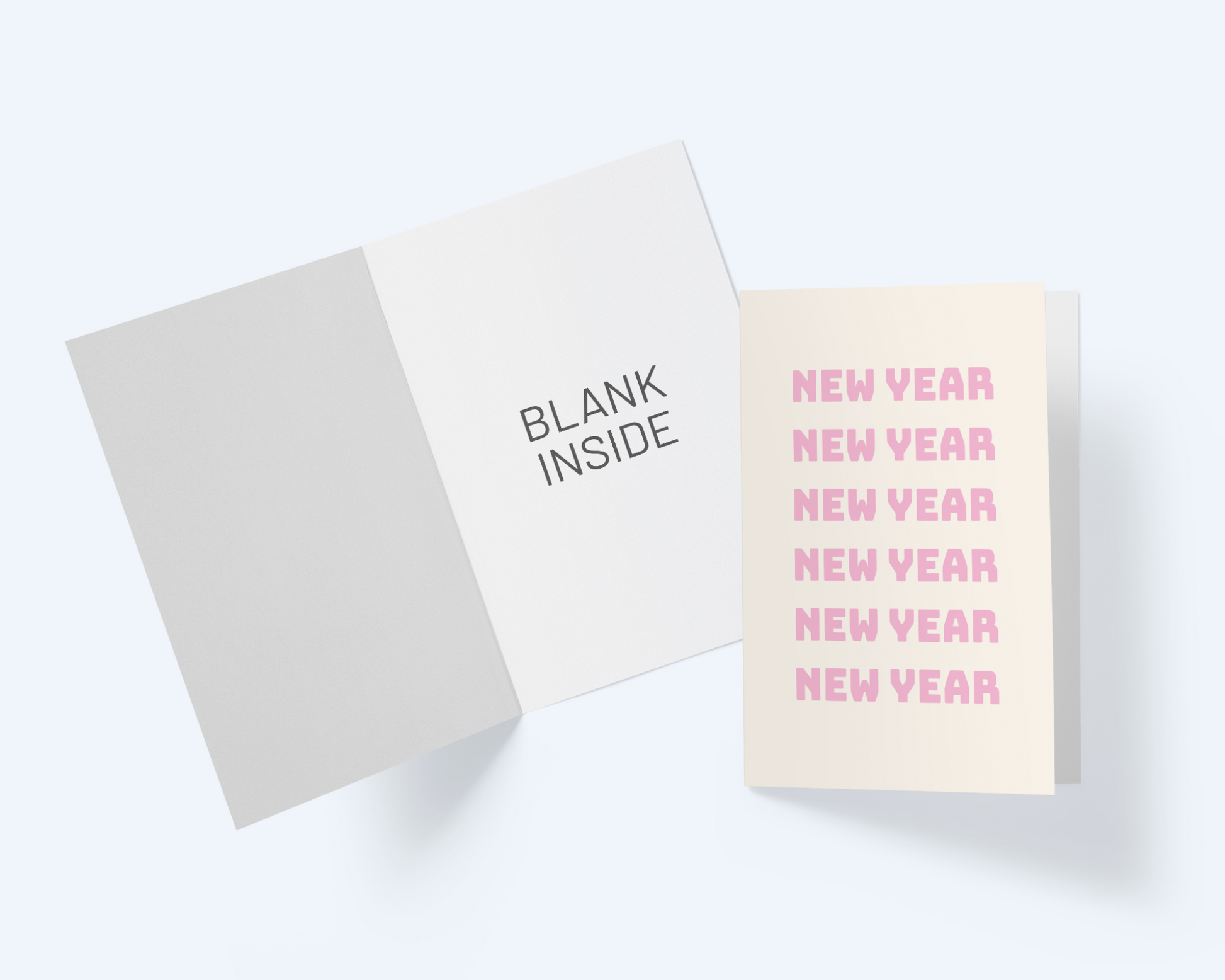 New Year Greeting Card, Note Card For New Year's Day.