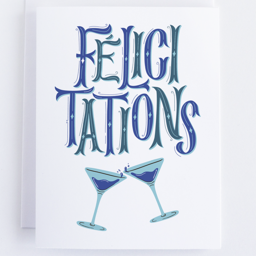 Greeting Card Felicitations, Congratulations Card.
