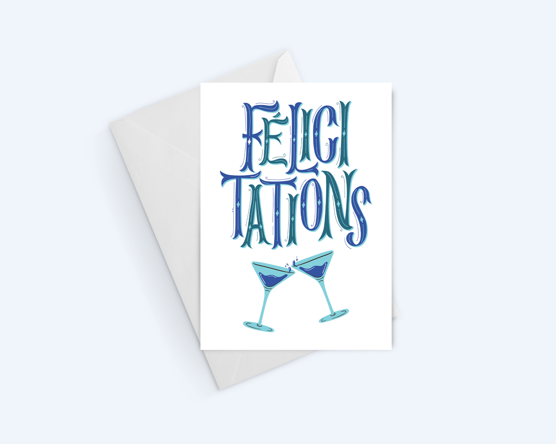 Greeting Card Felicitations, Congratulations Card.