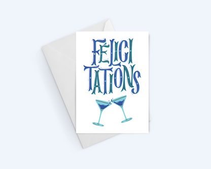 Greeting Card Felicitations, Congratulations Card.