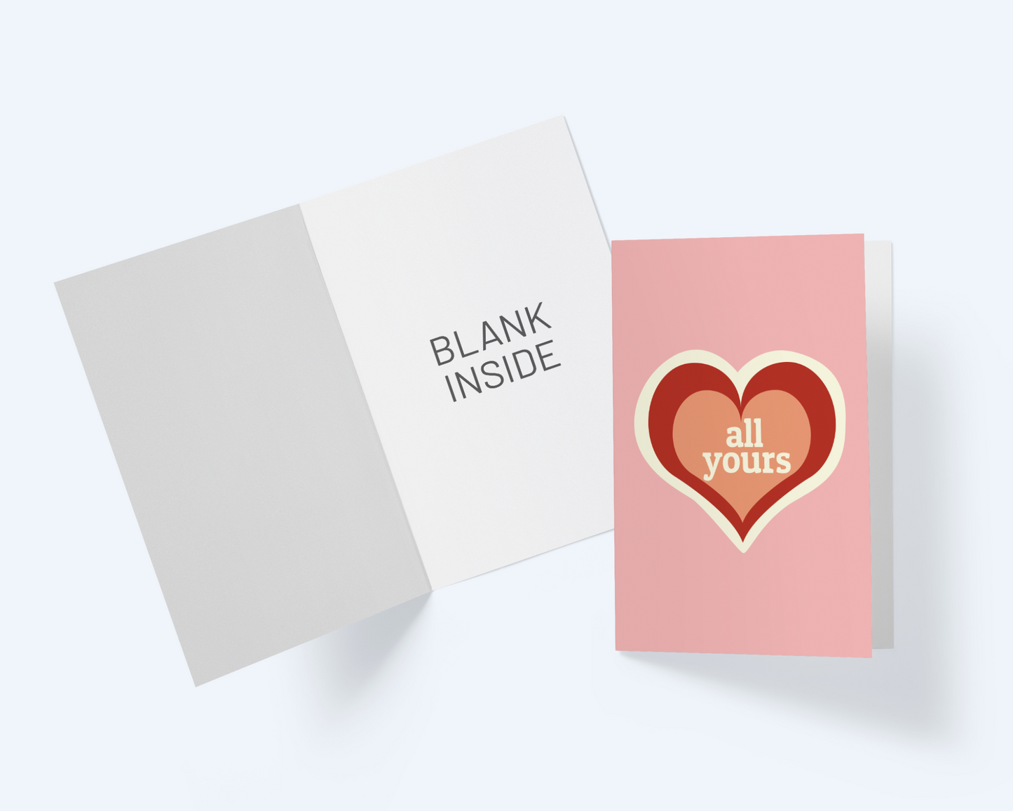 Hearts, All Yours , Romantic Greeting Card.