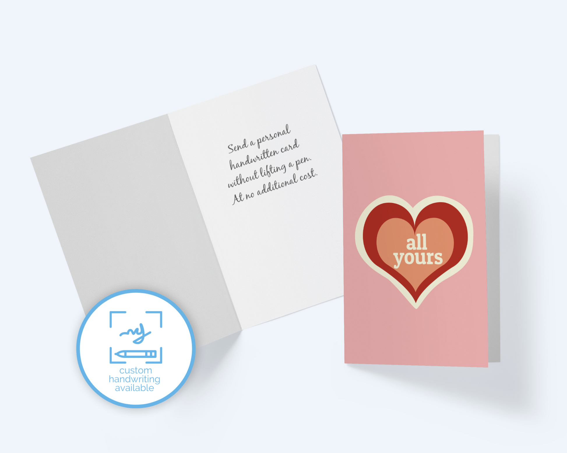 Hearts, All Yours , Romantic Greeting Card.