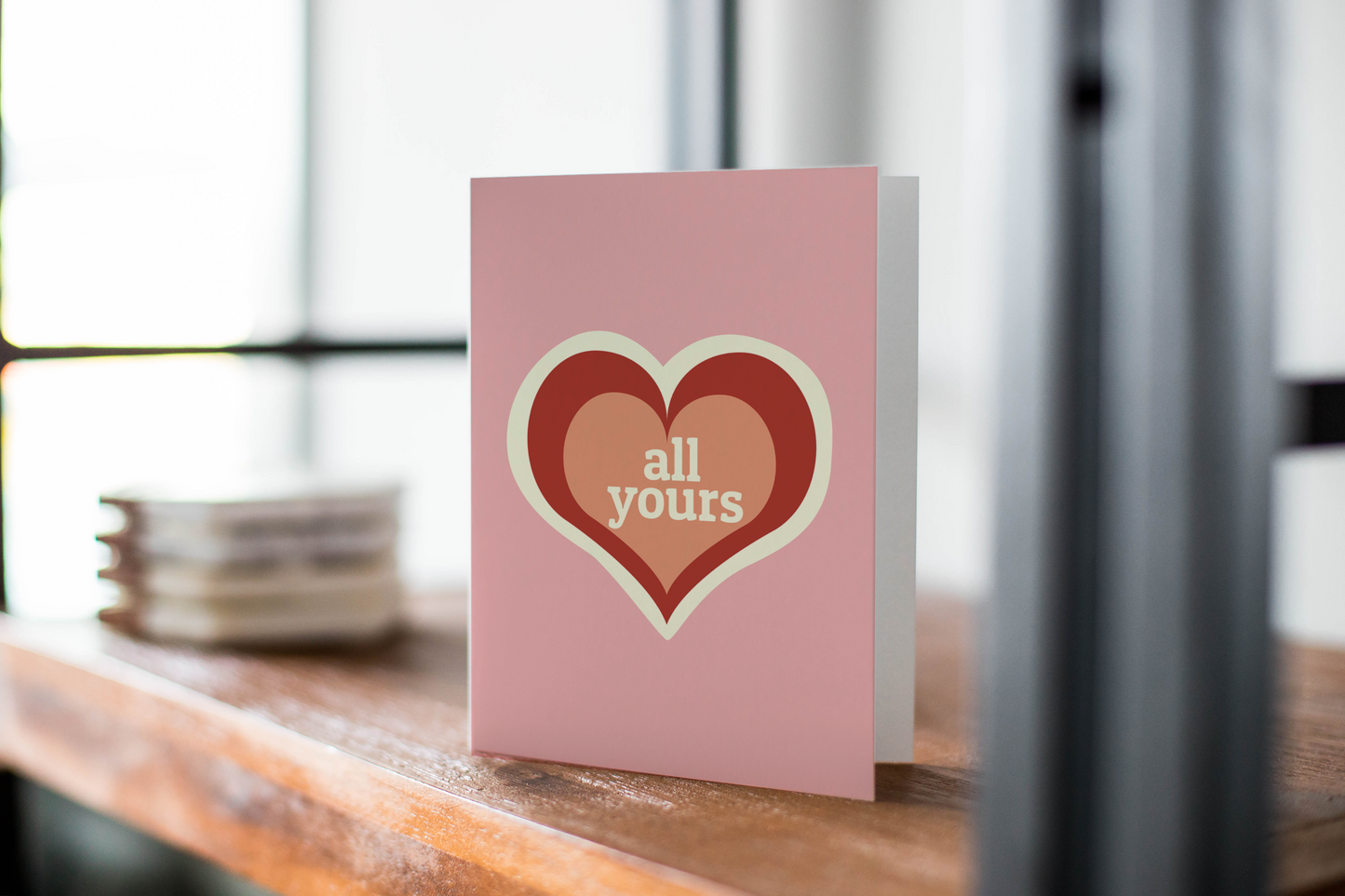 Hearts, All Yours , Romantic Greeting Card.