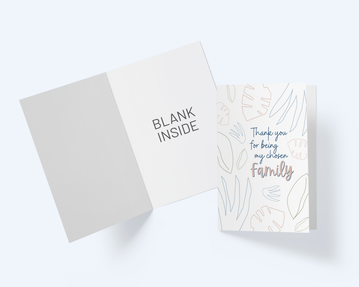 Thank You For Being My Chosen Family- Greeting Card - Chosen Family Note Card.