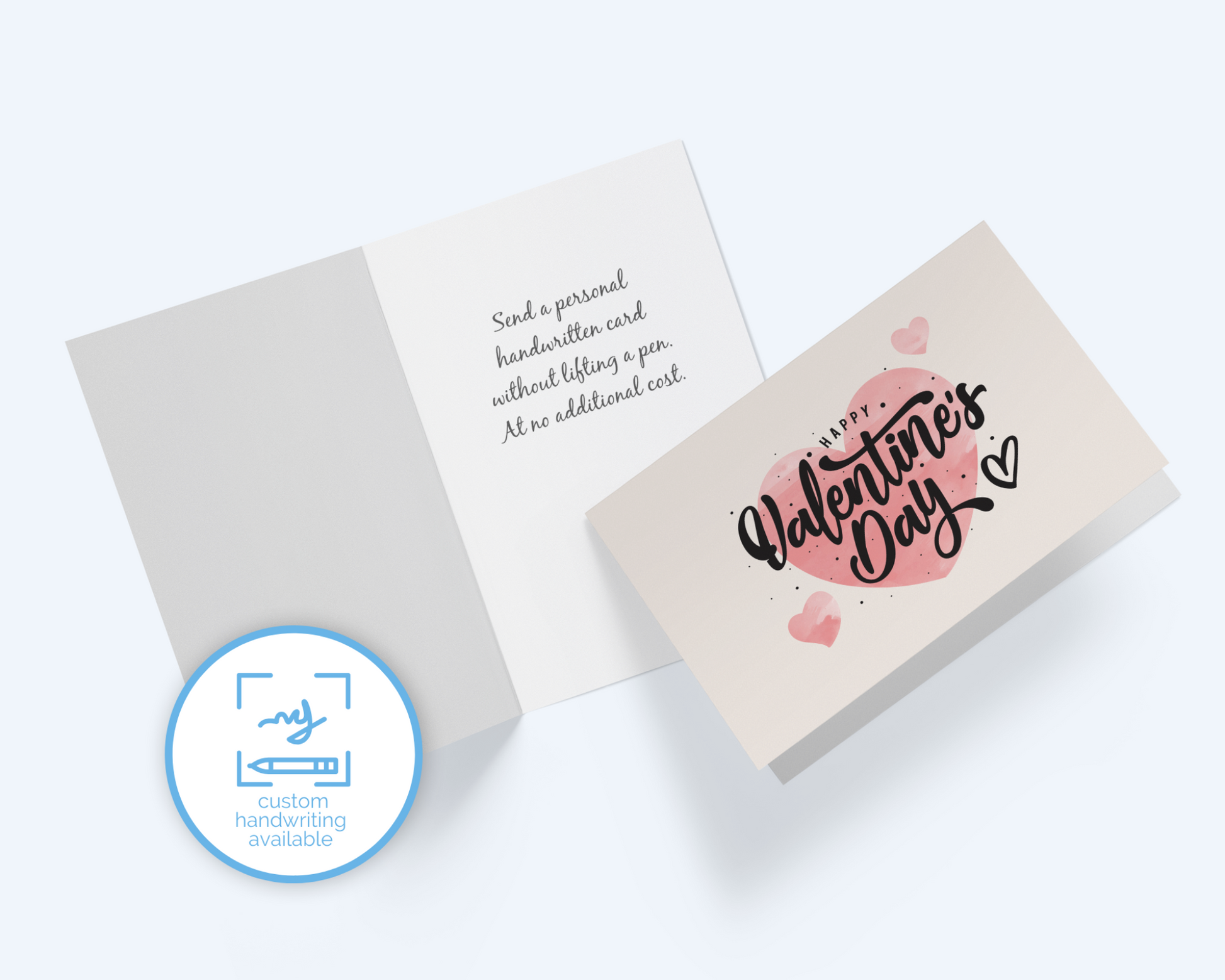 Valentine's Day Greeting Card : Happy Valentine's Day, With Hearts.