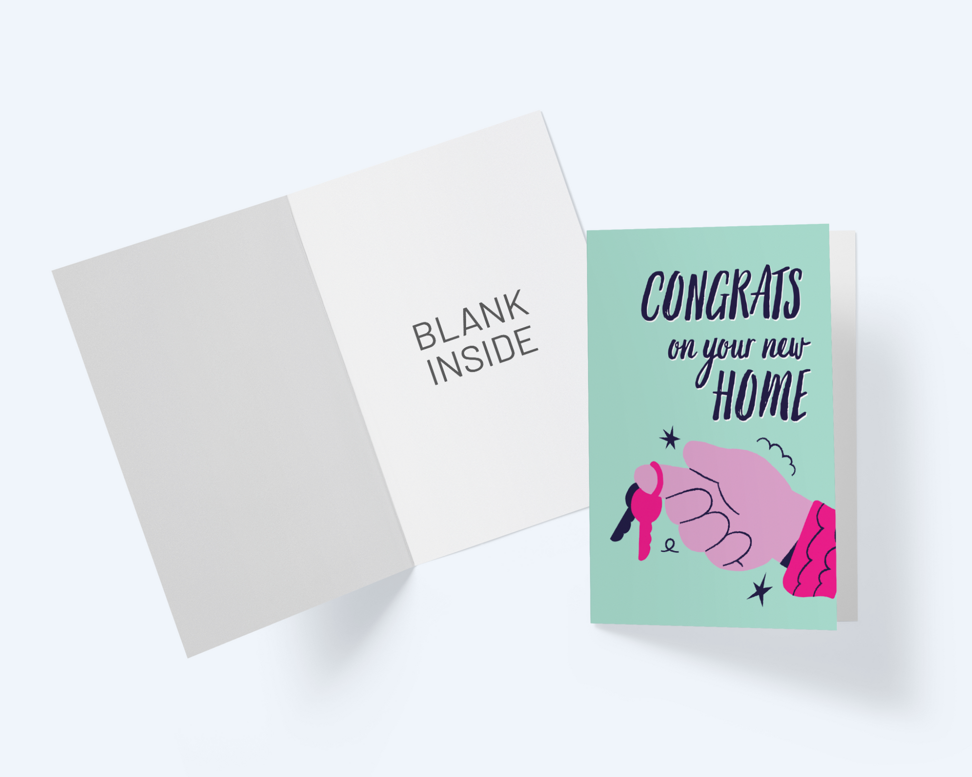 Congrats On You New Home Greeting Card, New Keys Note Card.