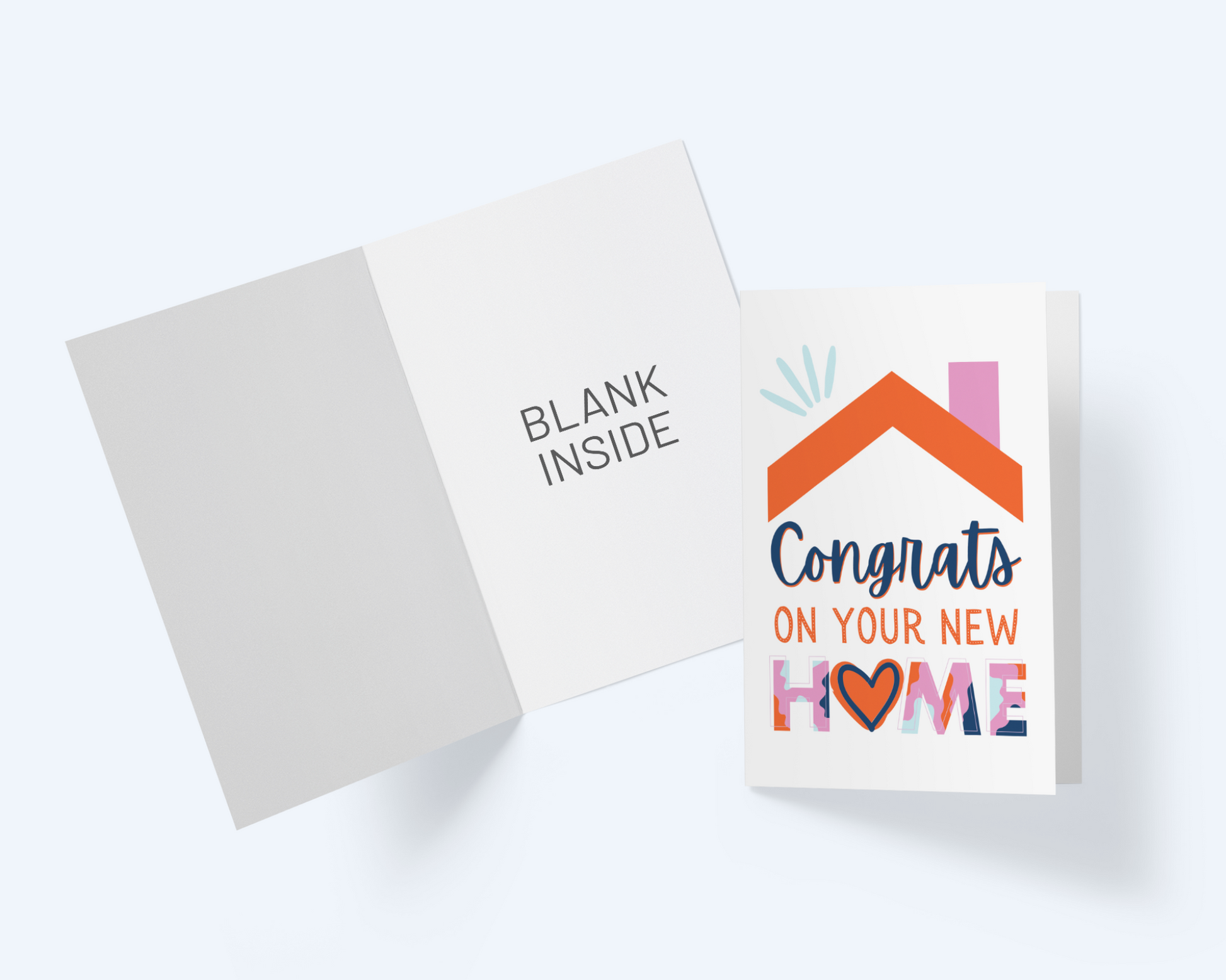 Congats On Your New Home Greeting Card For Housewarming, Note Card For New Home.
