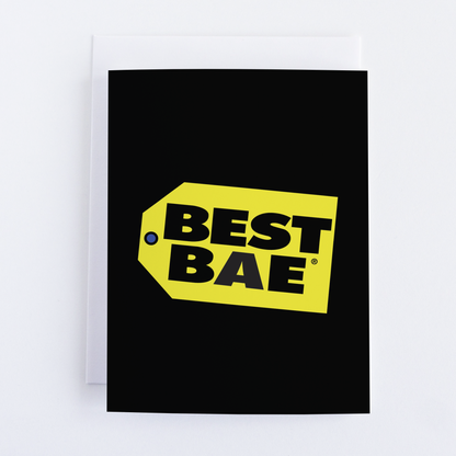 Best Bae - Greeting Card For Bae - Love And Romance Anniversary Greeting Card.