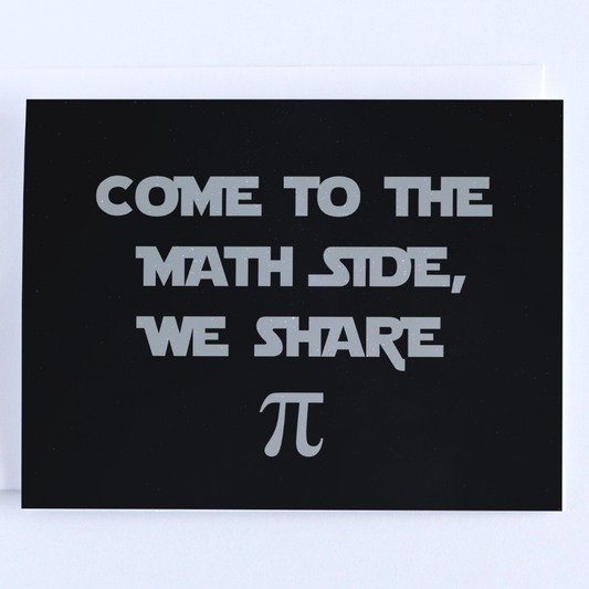 Thinking Of You Greeting Card: Mathside - We share Pi..