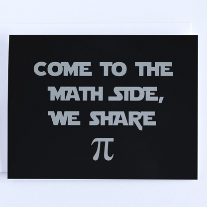 Thinking Of You Greeting Card: Mathside - We share Pi..