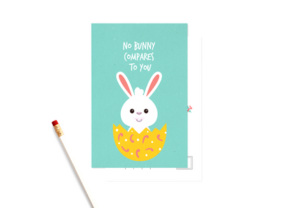 No Bunny Compares To You: Easter Postcard Pack 5 Or 10 Cards.