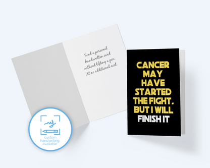 Fight Cancer Greeting Card, Fight Cancer Card - Get Well Soon - Thinking Of You Greeting Card.
