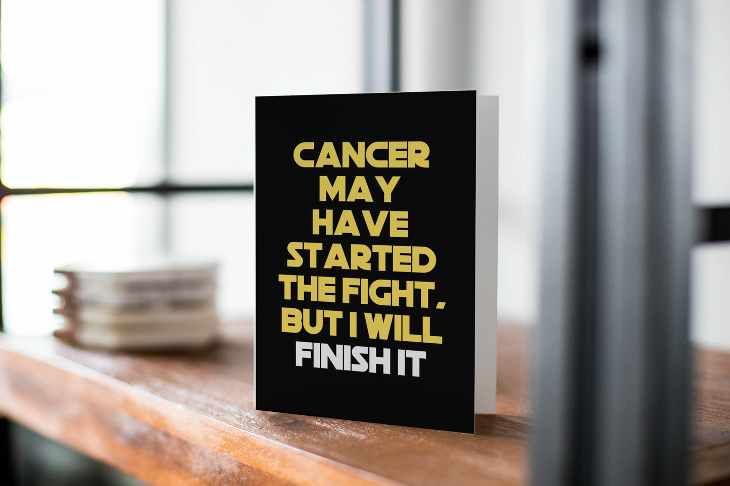 Cancer Fight Greeting Card, Cancer Sucks Fight It Card - Thinking Of You Card.