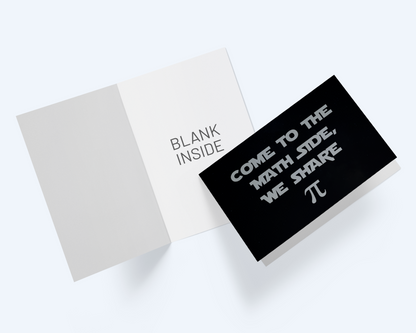 Thinking Of You Greeting Card: Mathside - We share Pi..