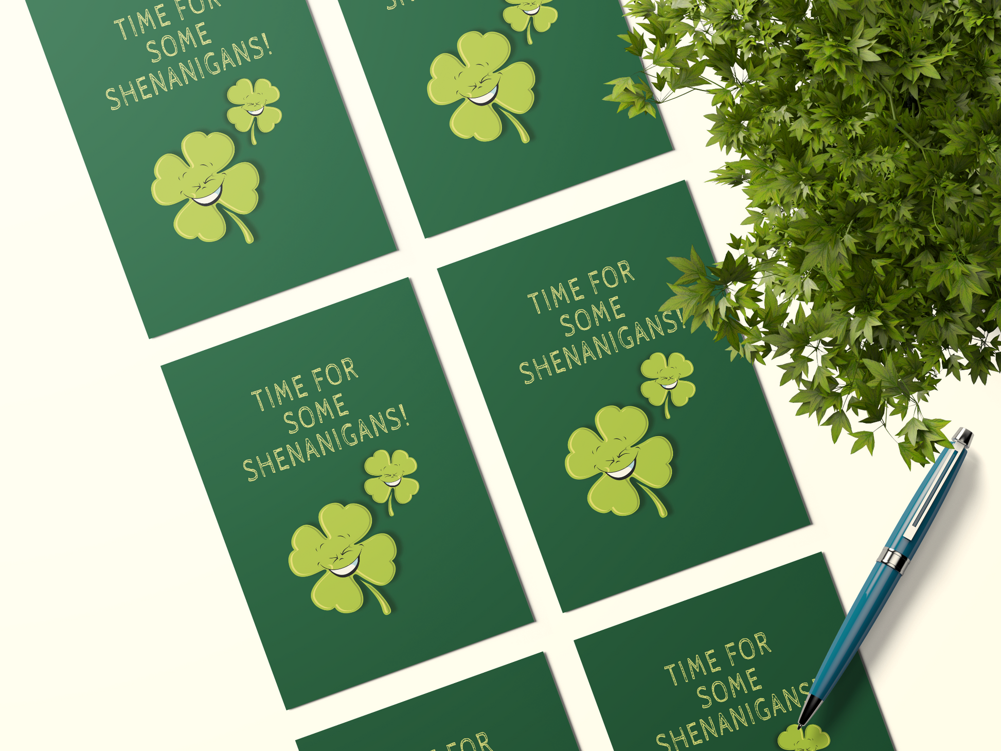 Time For Some Shenanigan's Postcard Bundle: Pack Of 5 or 10 Postcards.