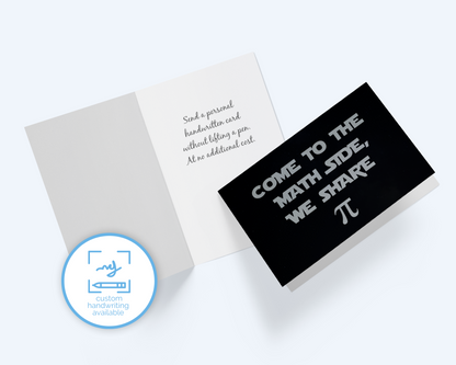 Thinking Of You Greeting Card: Mathside - We share Pi..