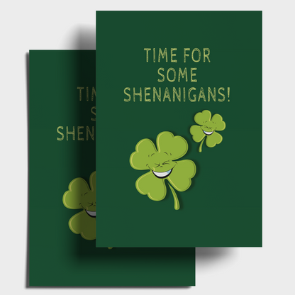 Time For Some Shenanigan's Postcard Bundle: Pack Of 5 or 10 Postcards.
