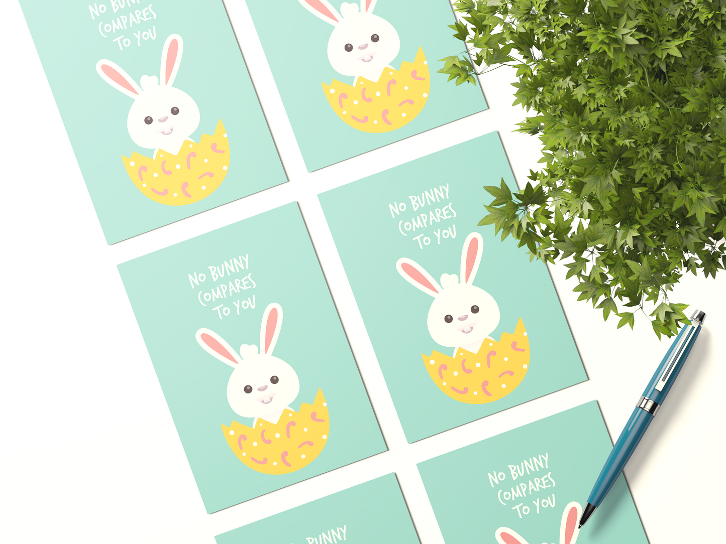 No Bunny Compares To You: Easter Postcard Pack 5 Or 10 Cards.