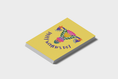 Happy Women's Day Floral Celebration Postcards - Pack Of 5 Or 10.