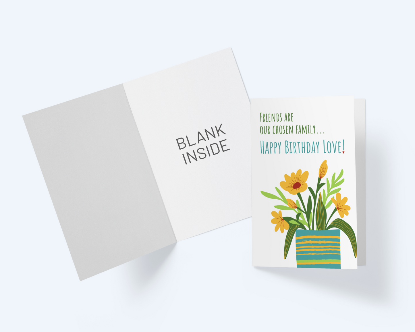 Chosen Family Birthday Card - Happy Birthday Love - Greeting Card, Birthday Greeting Card.