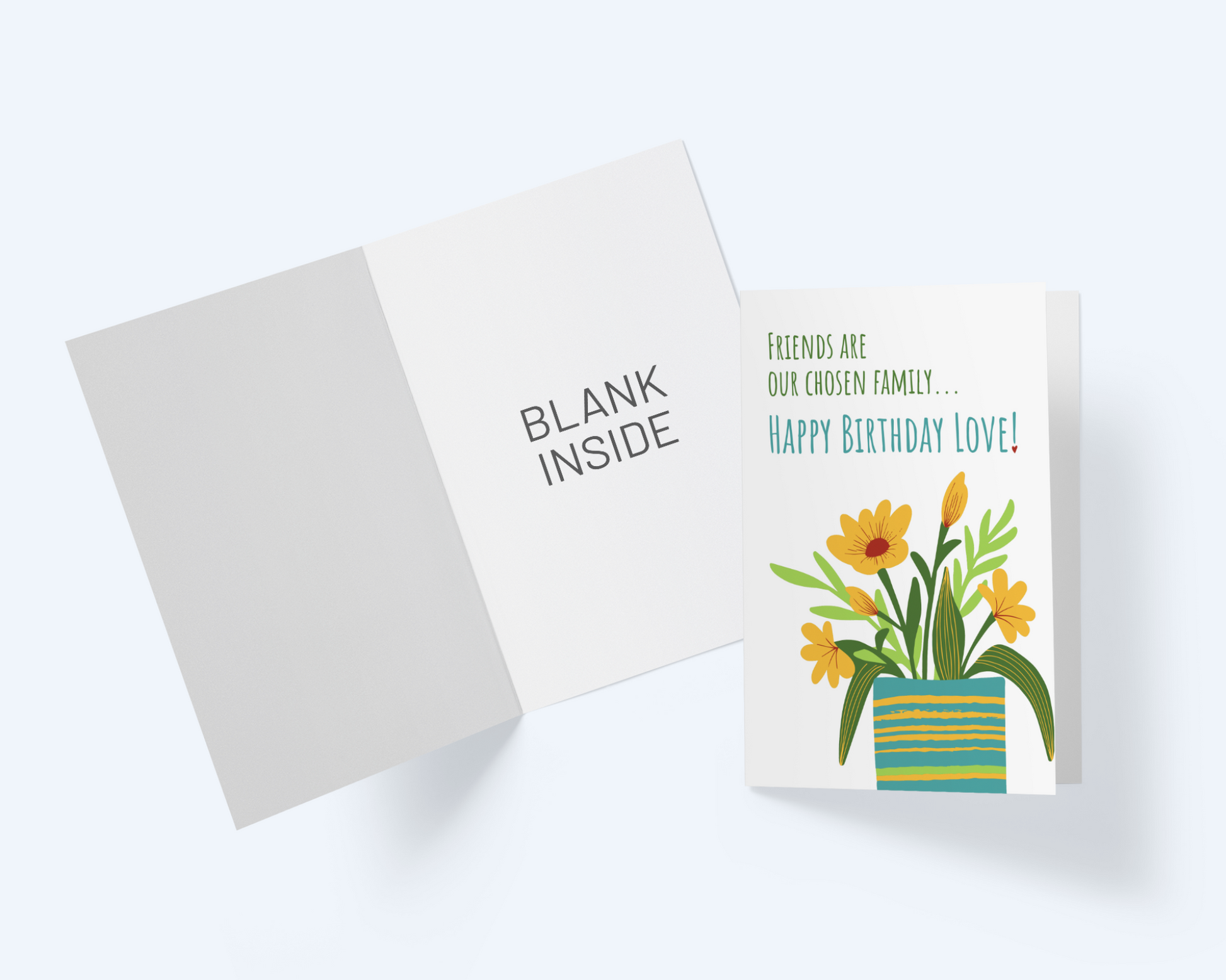 Chosen Family Birthday Card - Happy Birthday Love - Greeting Card, Birthday Greeting Card.