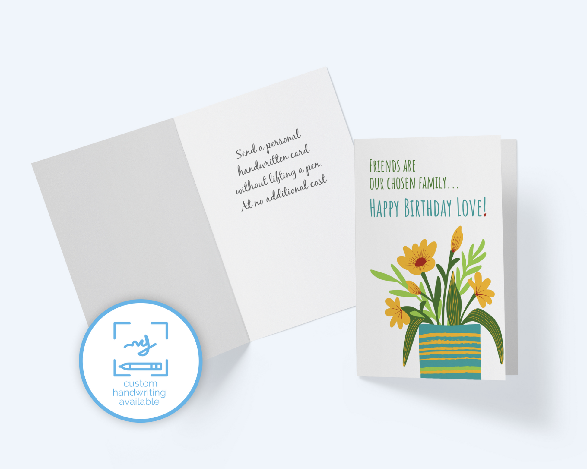 Chosen Family Birthday Card - Happy Birthday Love - Greeting Card, Birthday Greeting Card.