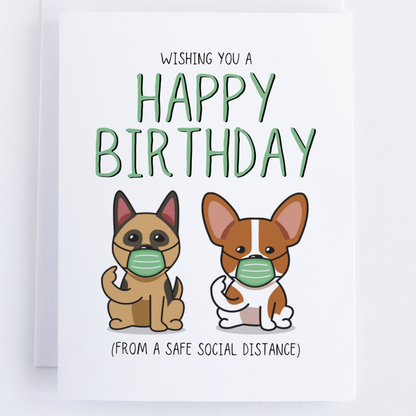 Wishing You A Happy Birthday - From A Distance - Greeting Card, Birthday Note Card.