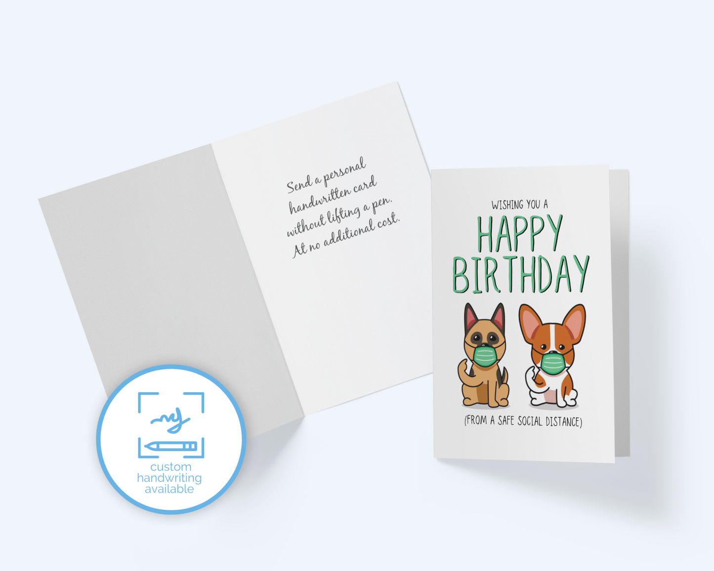 Wishing You A Happy Birthday - From A Distance - Greeting Card, Birthday Note Card.