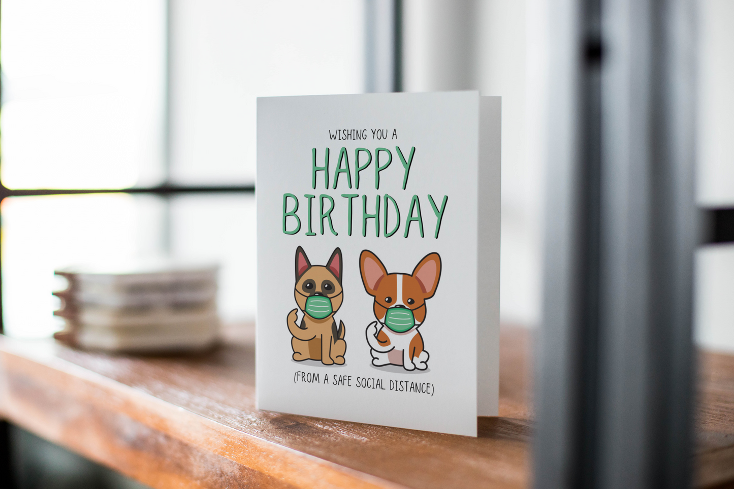 Wishing You A Happy Birthday - From A Distance - Greeting Card, Birthday Note Card.