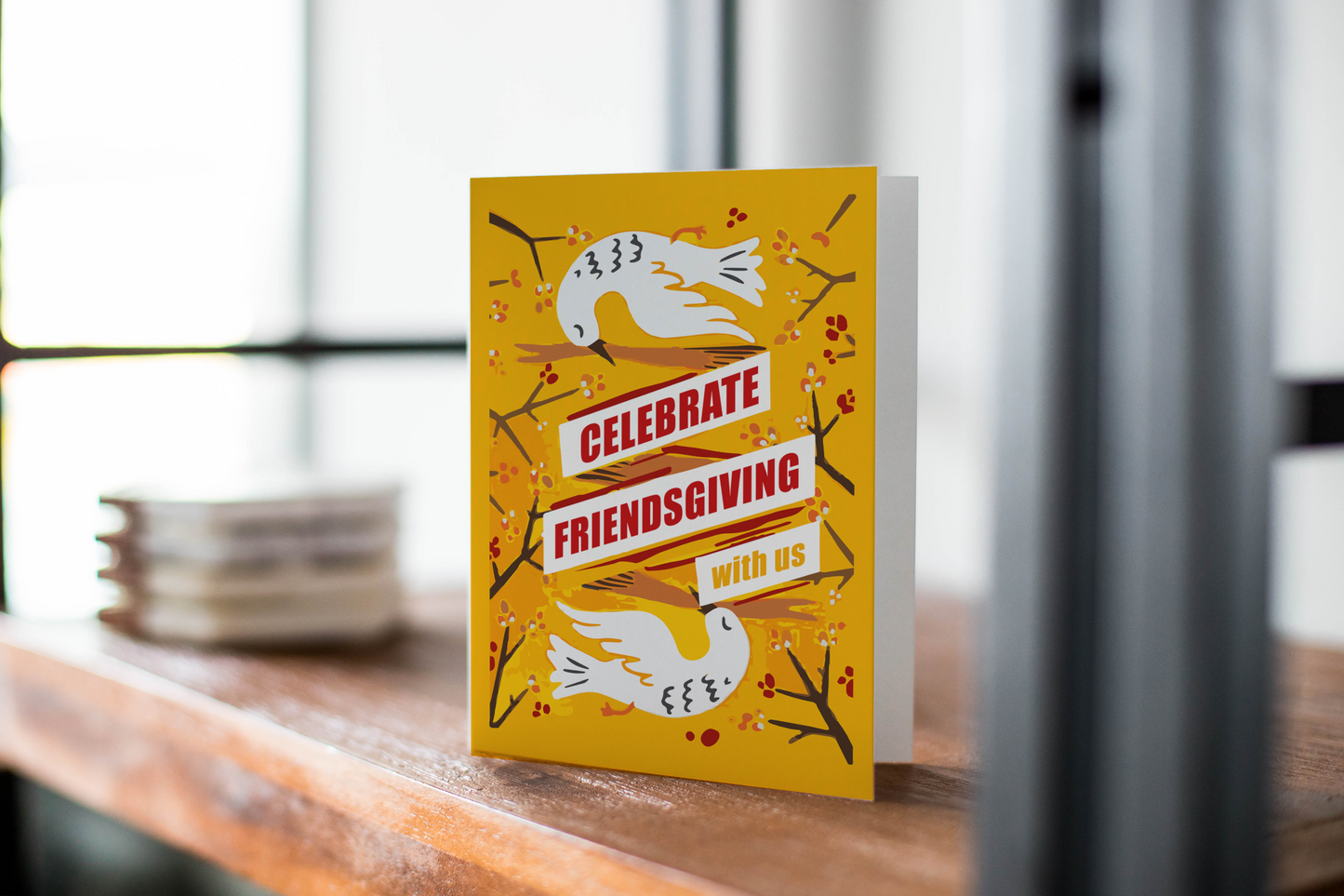 Friendsgiving Invitation, Stationary Invitations To Friendsgiving: Invitation Note Cards.