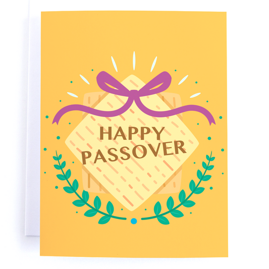 Happy Passover Matzo Or Matzah - Greeting Card For Passover.