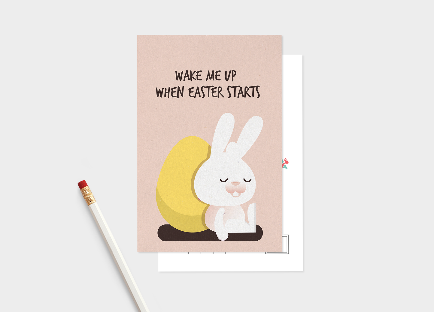 Wake Me Up When Easter Starts Postcard Bundle: Pack Of 5 or 10 Postcards.