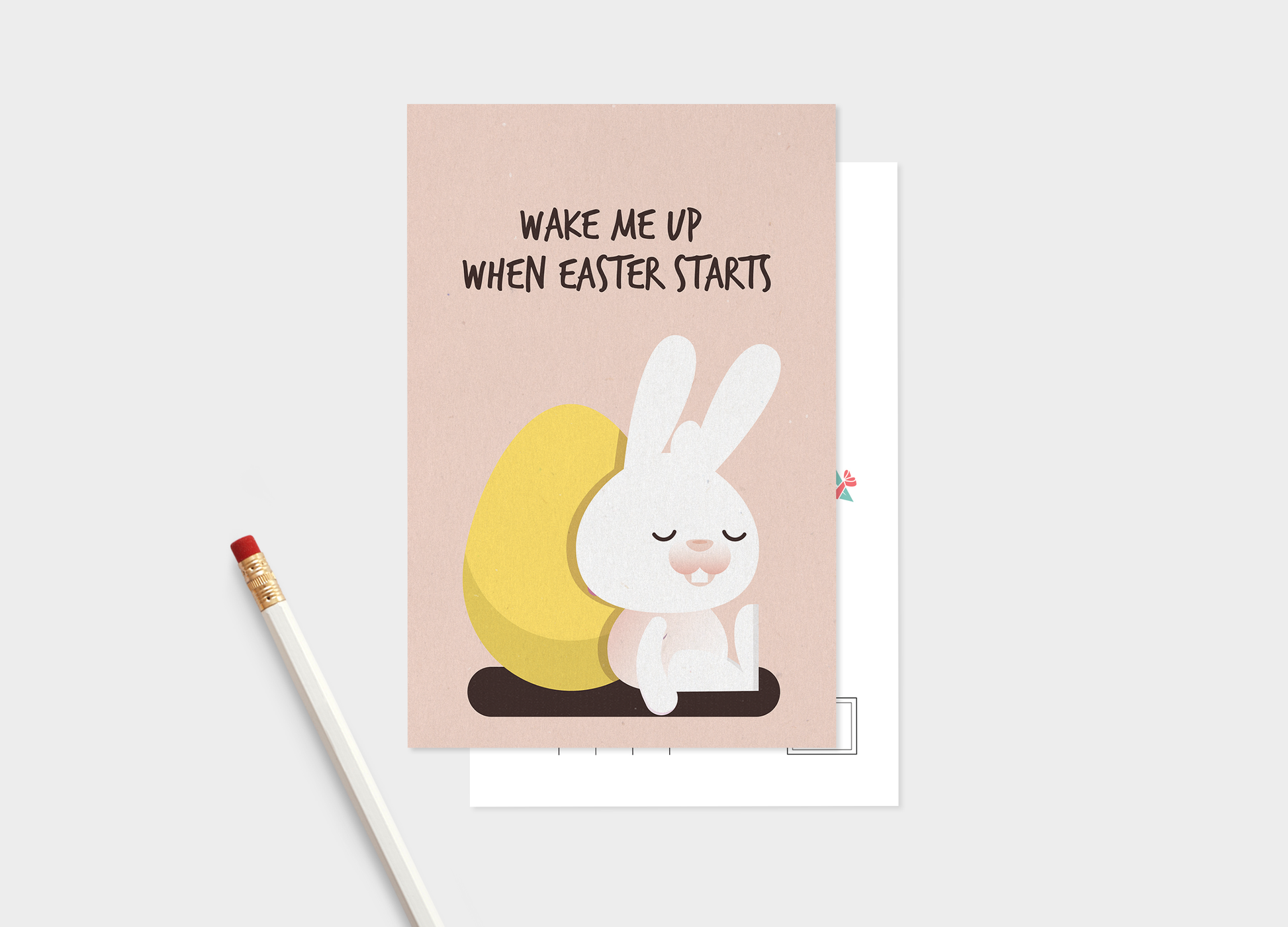 Wake Me Up When Easter Starts Postcard Bundle: Pack Of 5 or 10 Postcards.