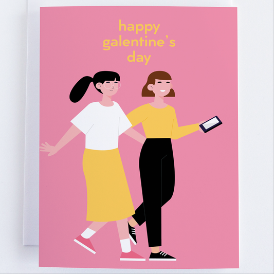 Happy Galentine's Day Greeting Card - Valentine's Day Greeting Card.